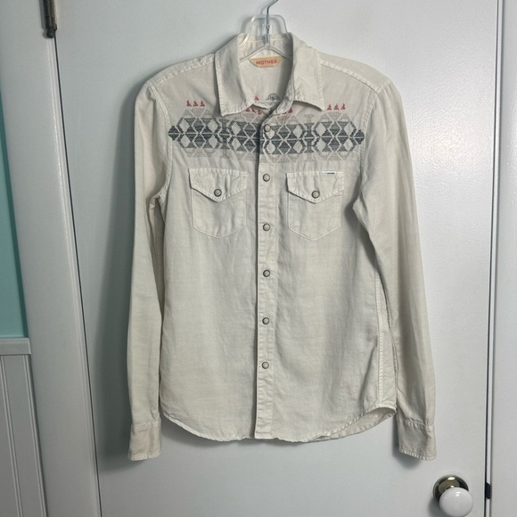 Mother Denim All My Ex's Western Top All the Right Angles Size XS - Picture 2 of 11